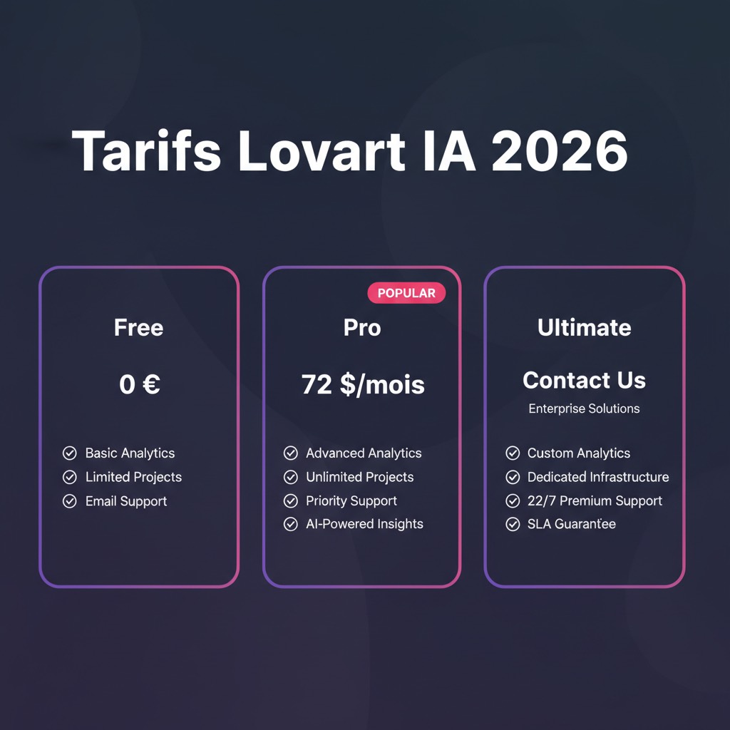 Tarifs et plans Lovart IA 2026