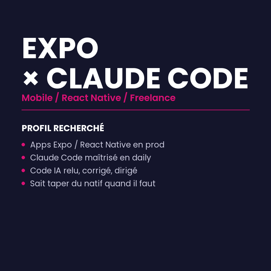 Dév. Expo × Claude Code H/F
