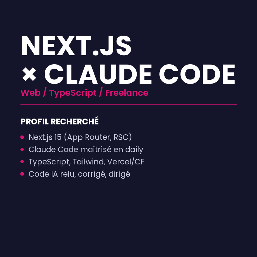 Dév. Next.js × Claude Code H/F