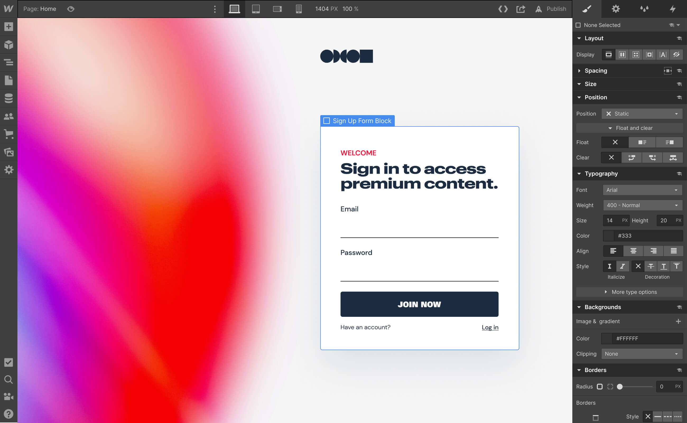 Memberships in Webflow