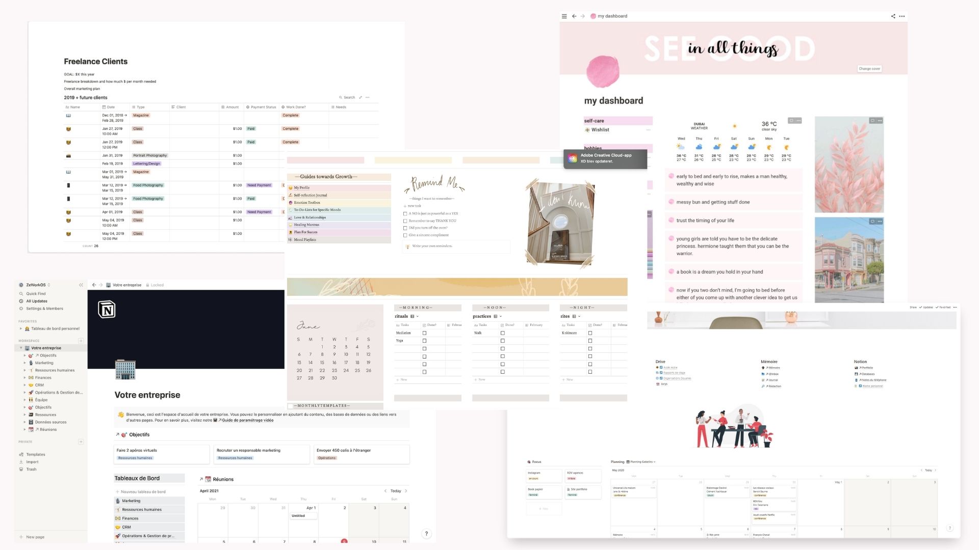 Build your Notion with fully customisable pages