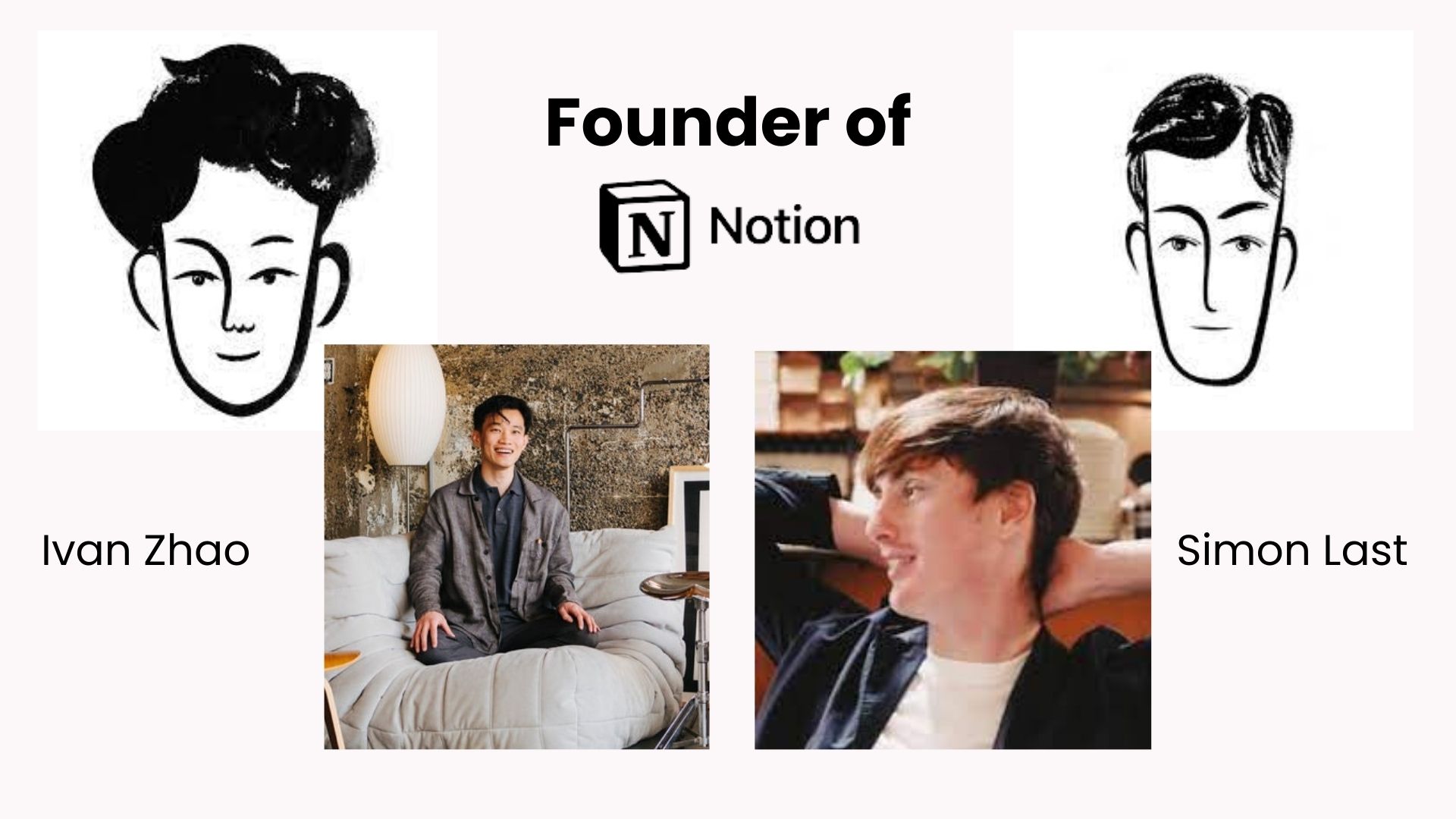 Founders of Notion : Ivan Zhao and Simon Last