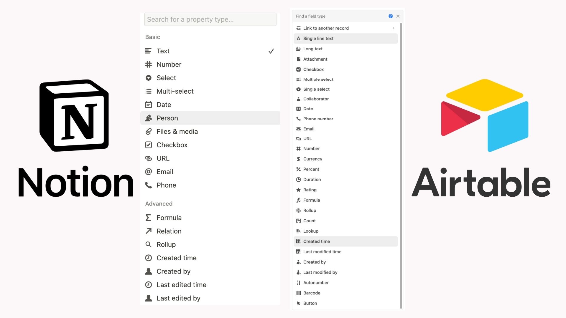 Notion VS Airtable : Data base possibilities 