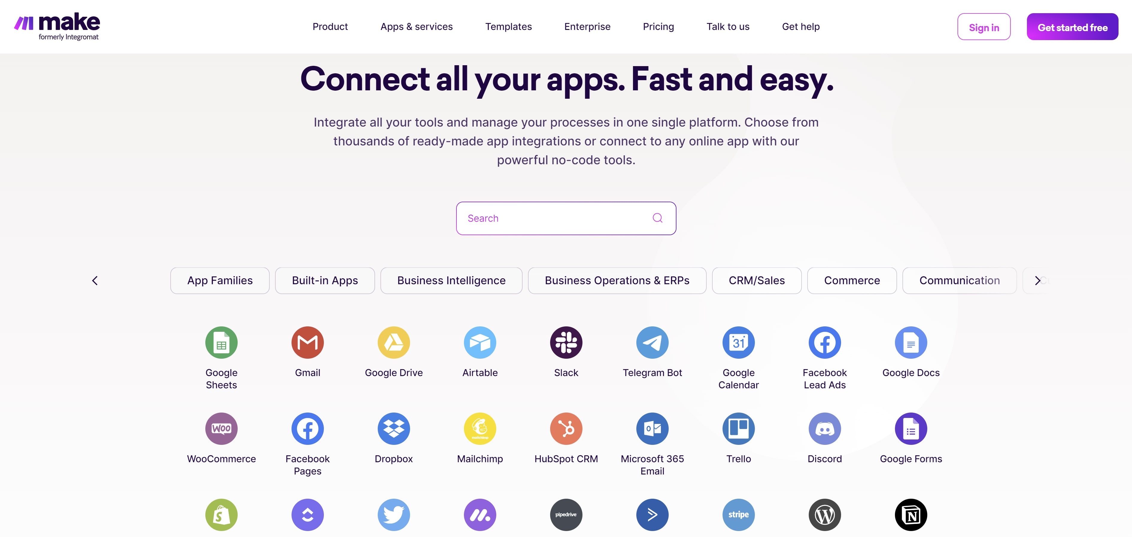 Make integration - connect all your apps in Make